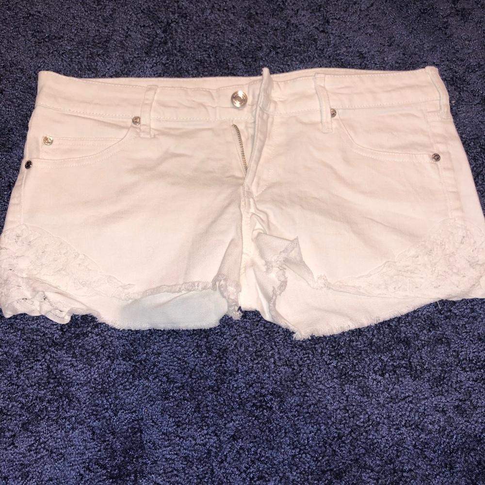 Mango jeans white embroidered size 6